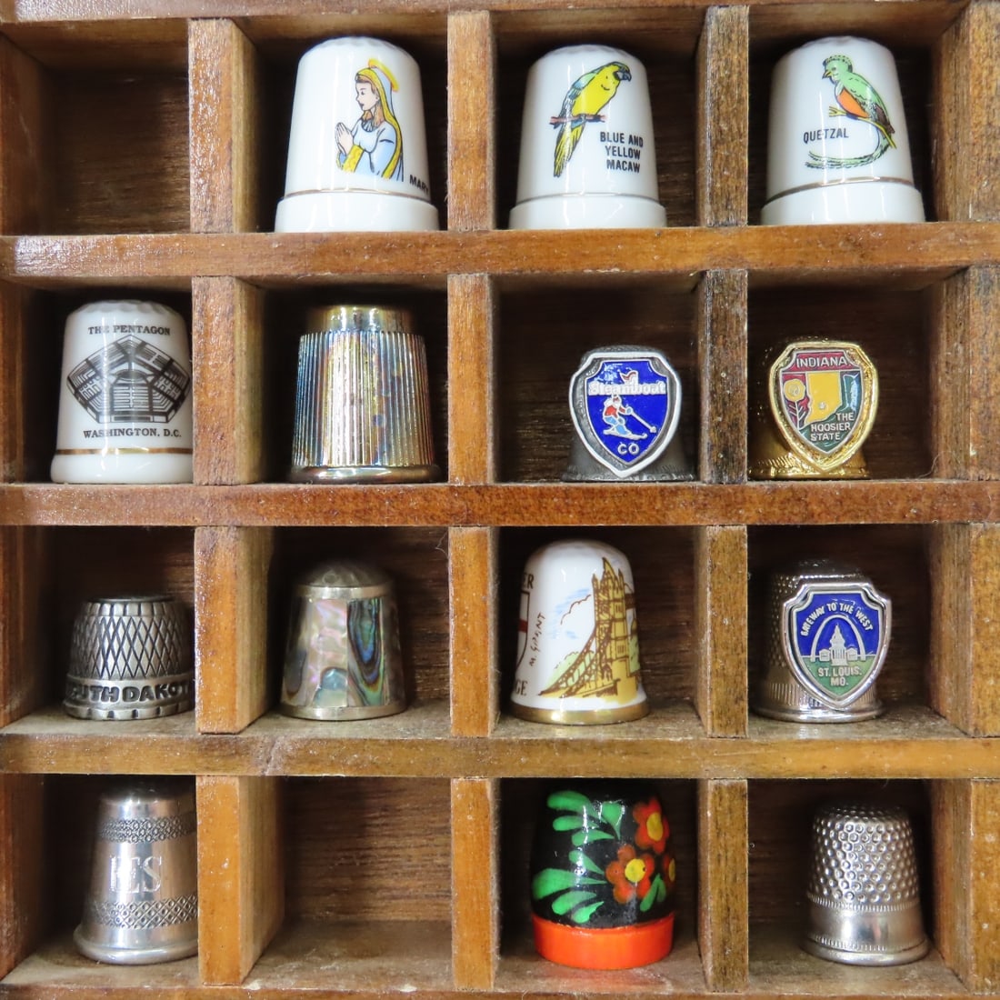 Collection of 102 Thimbles and Display - 6