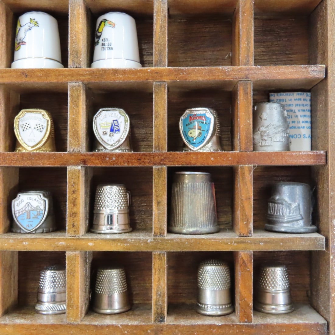 Collection of 102 Thimbles and Display - 8