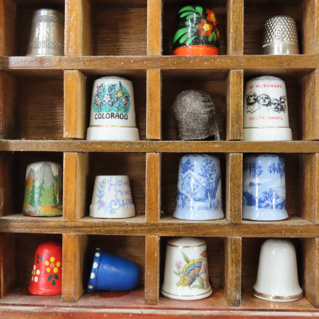 Collection of 102 Thimbles and Display - 9