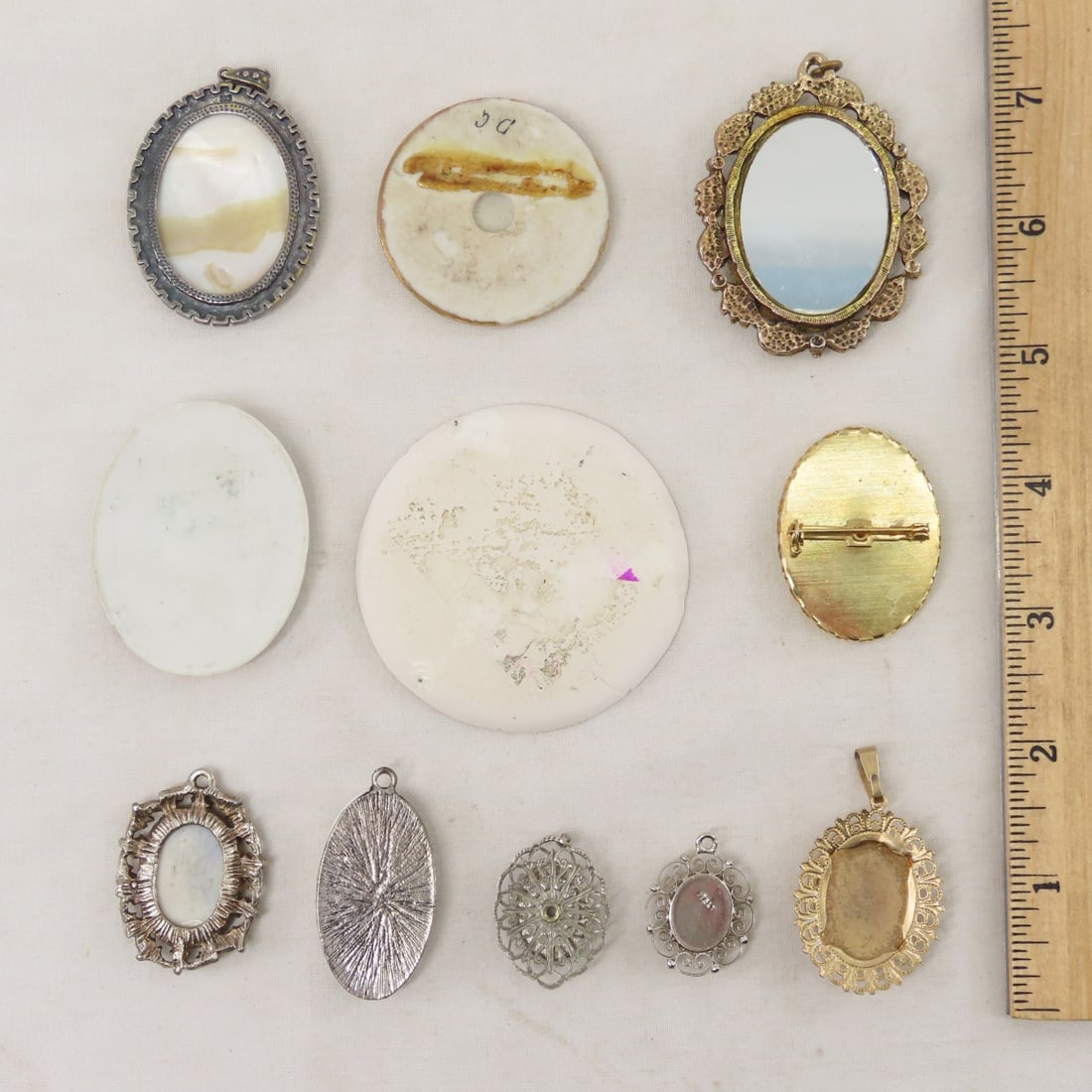 Vintage Cameo Style Pendants and Necklaces - 13