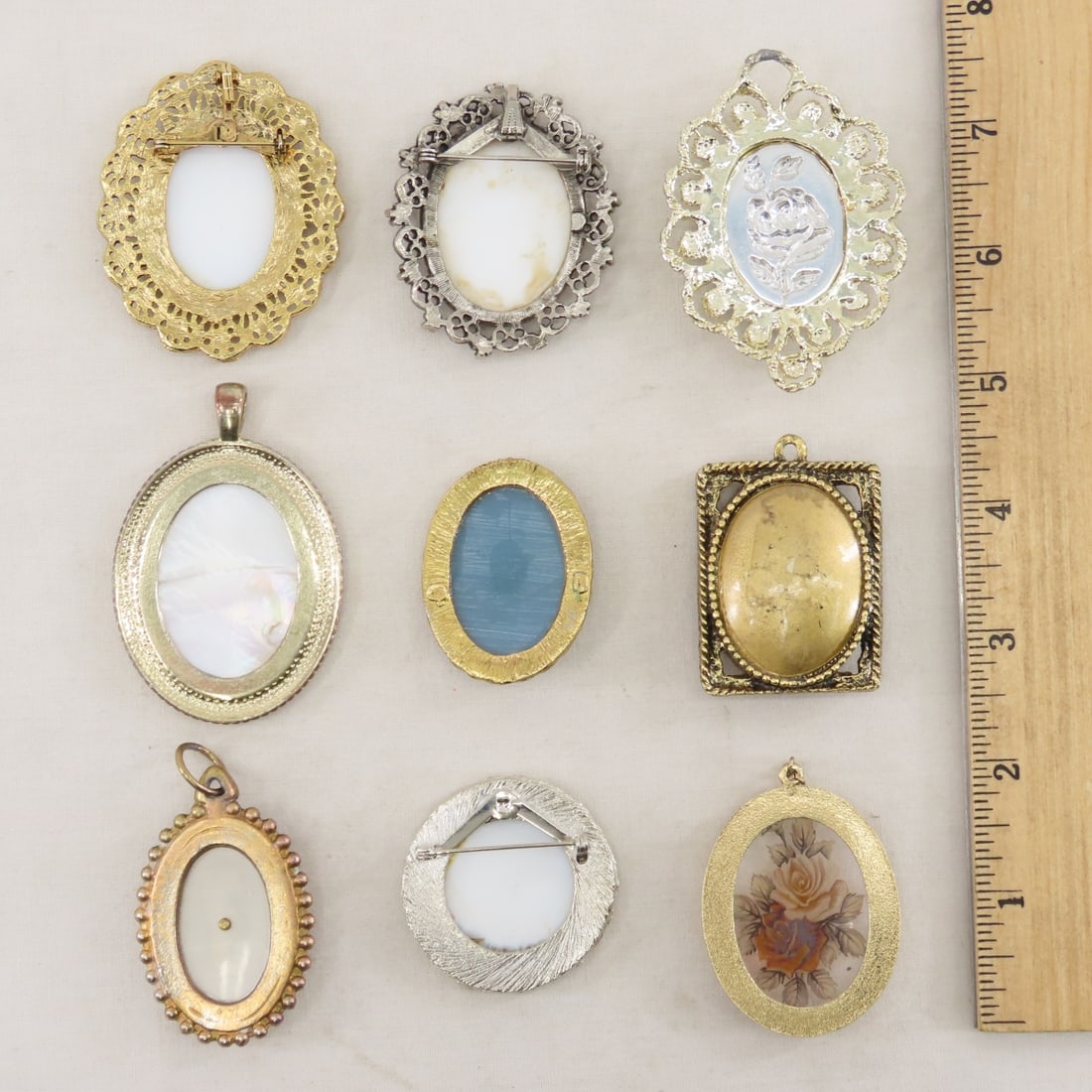 Vintage Cameo Style Pendants and Necklaces - 3