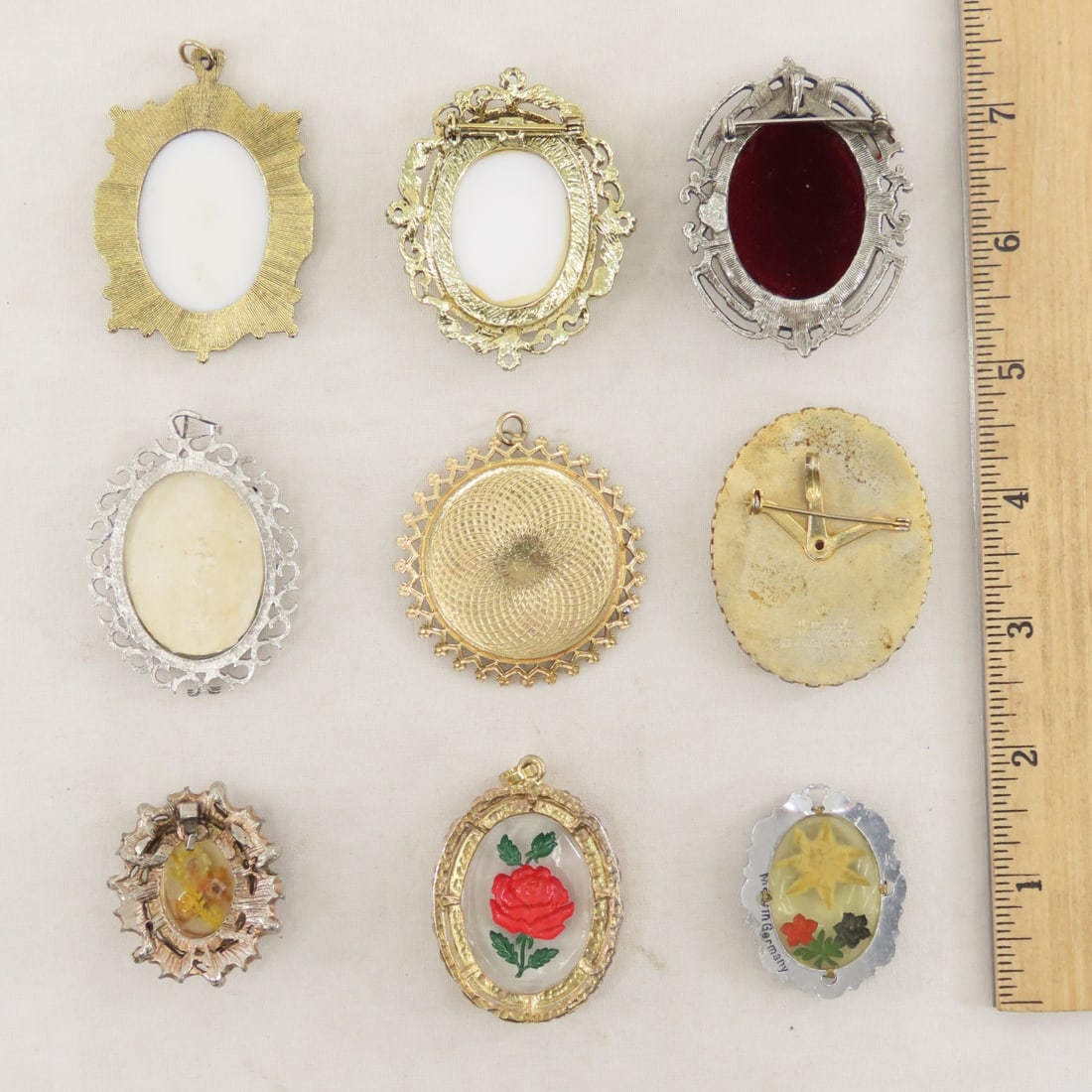 Vintage Cameo Style Pendants and Necklaces - 5