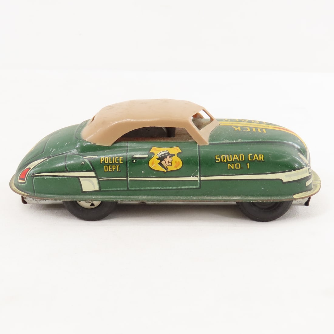 MARX Dick Tracy Tin Litho Friction Squad Car No 1 - 6
