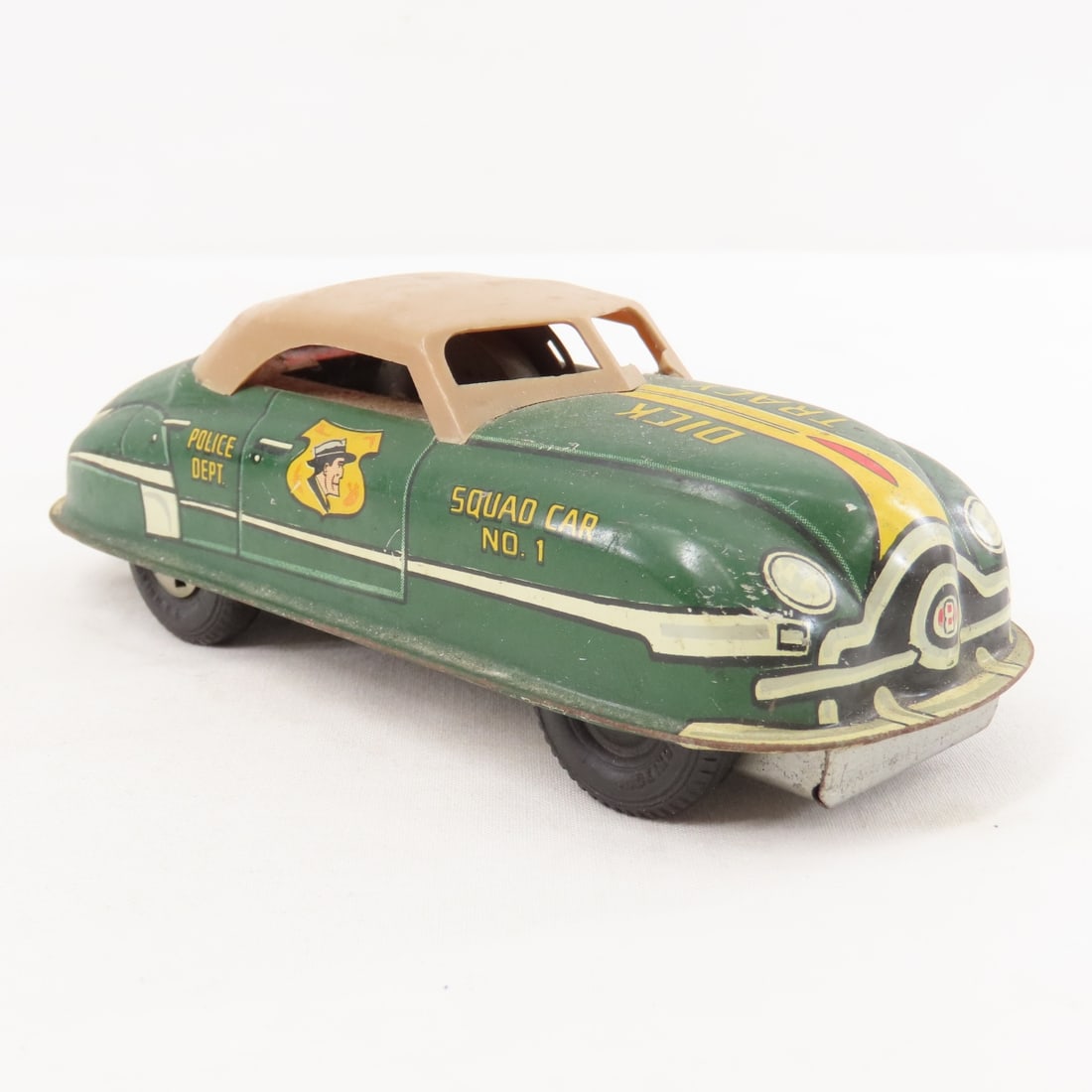 MARX Dick Tracy Tin Litho Friction Squad Car No 1 - 7