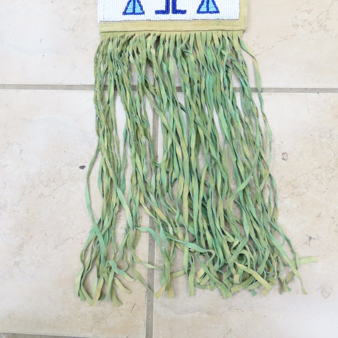 Native American Beaded & Fringed Pipe Bag - 5