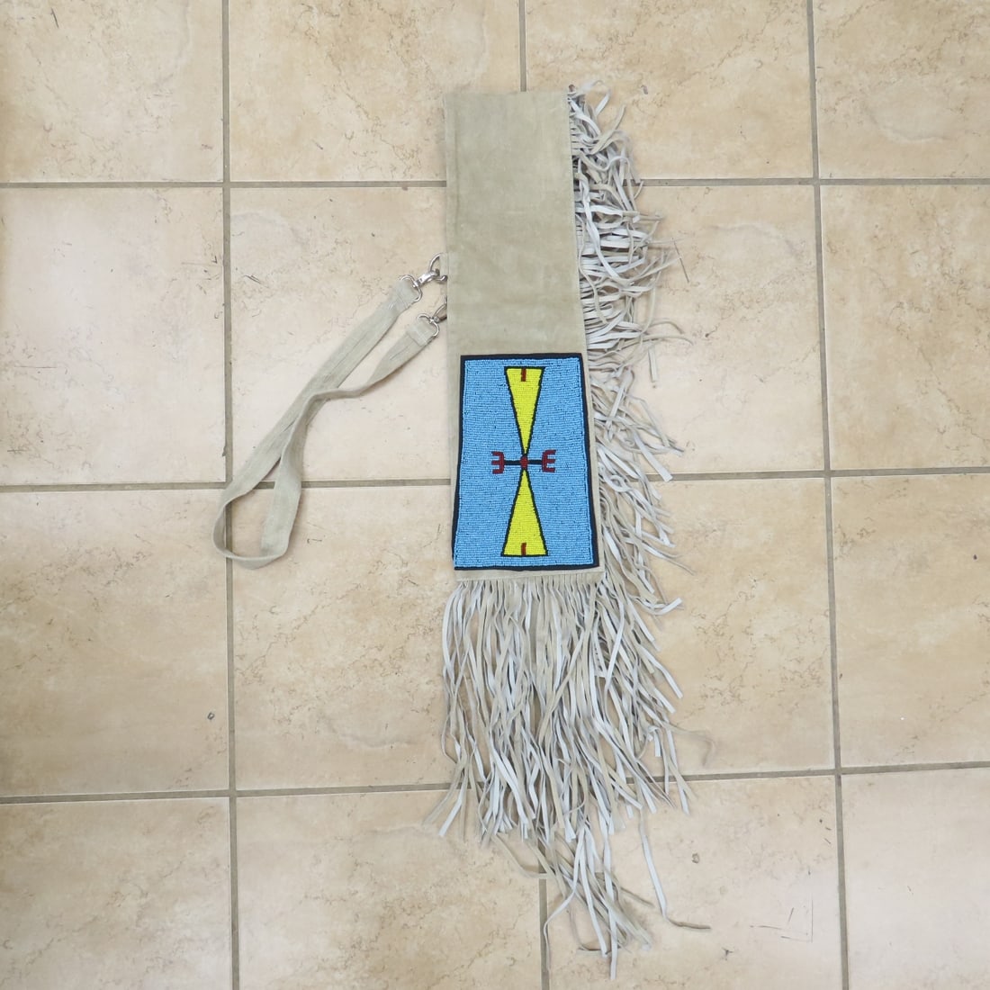Native American Beaded & Fringed Rifle Scabbard - 2