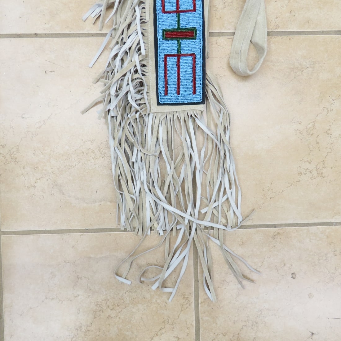 Native American Beaded & Fringed Rifle Scabbard - 7