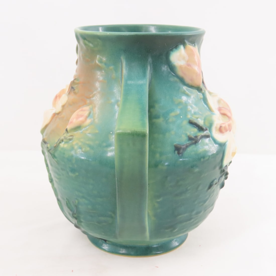 Roseville Pottery Magnolia Vase & Basket - 3