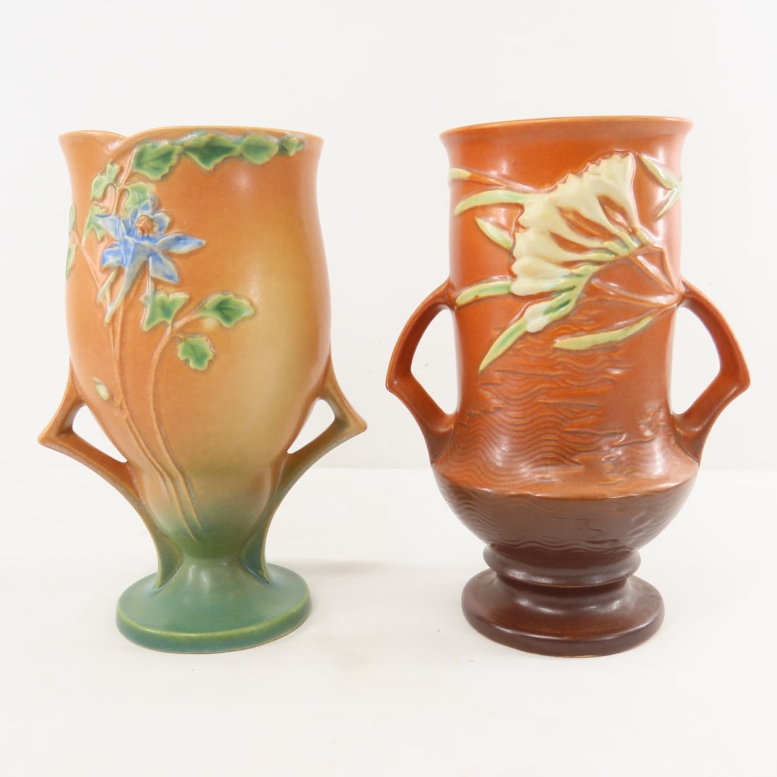 Roseville Columbine, Freesia & Clematis Vases - 2