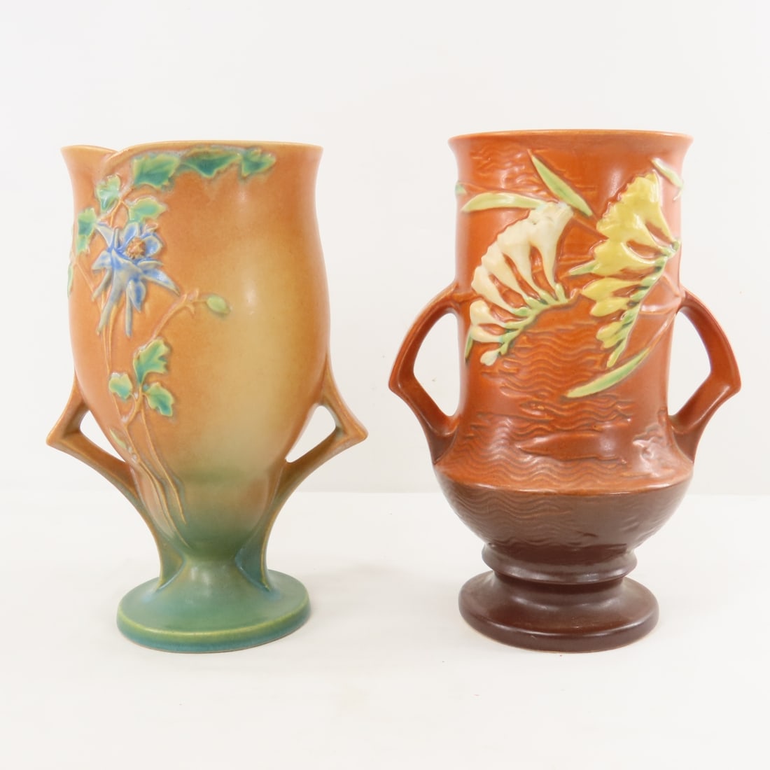 Roseville Columbine, Freesia & Clematis Vases - 4