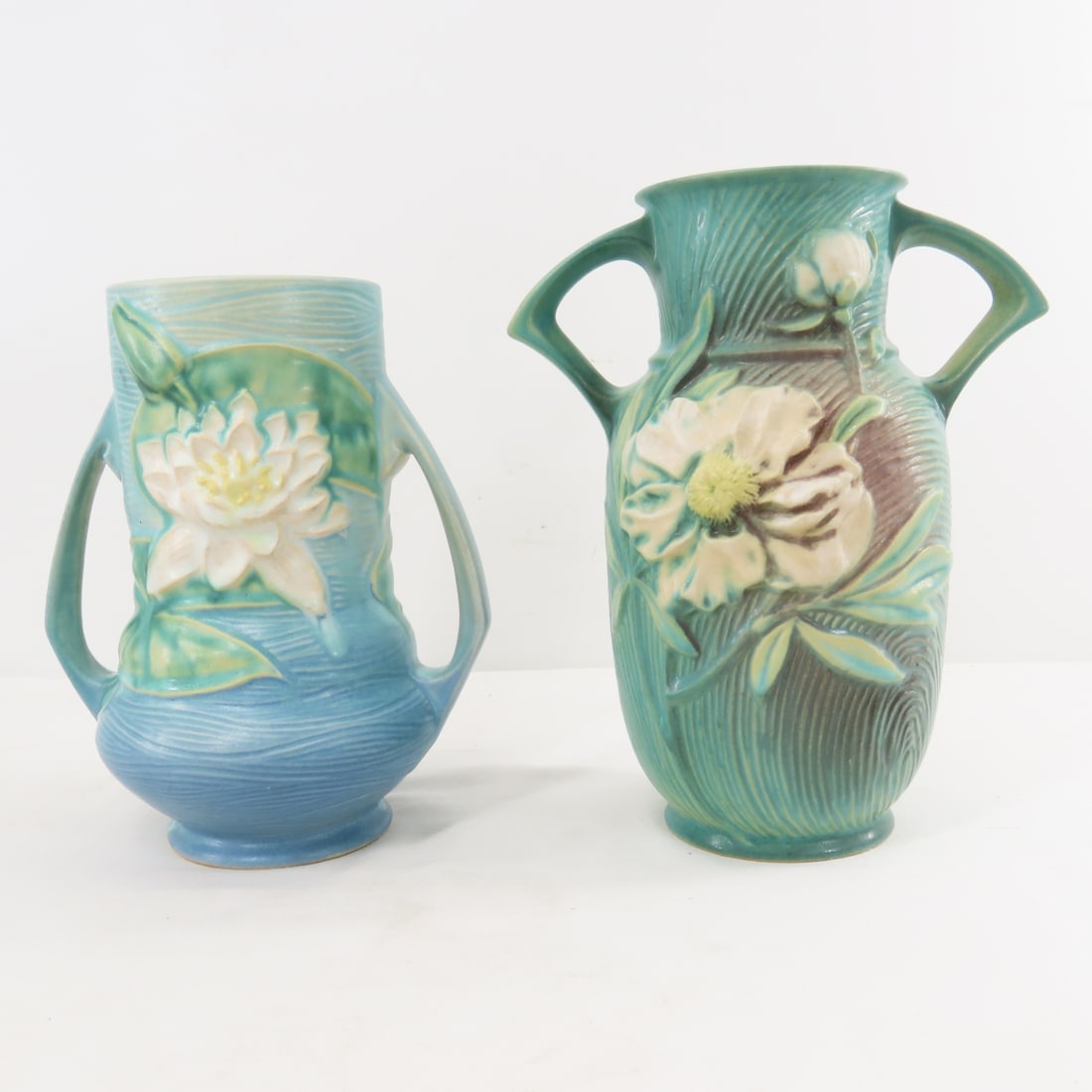 Roseville Pottery Peony, Water Lily & Rose Vases - 4