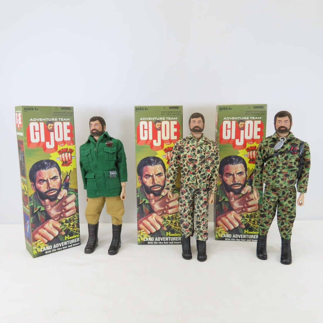 3 2006 GI Joe Land Adventurer Kung Fu Grip Figures: 3 2006 GI Joe Land Adventurer Kung Fu Grip Figures - in original boxes. Lot Size 12x8x4" 3 LB All information and photos are intended to be as accurate as possible, but errors are possible. No item ma