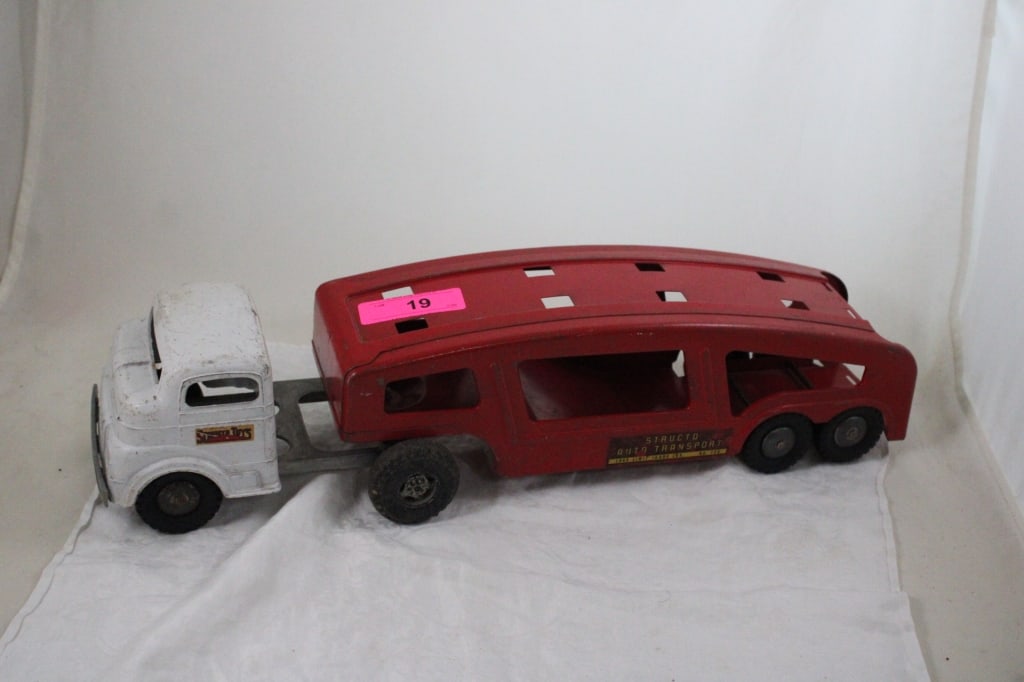 Structo Pressed Steel Car Carrier Hauler - 4