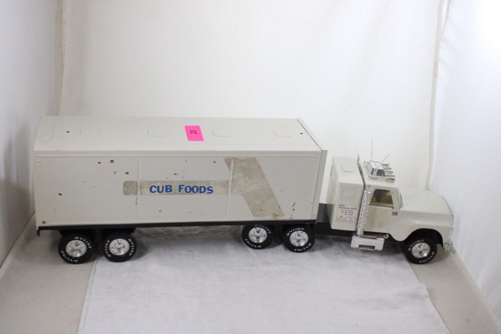 Nylint Cub Foods Semi Tractor Trailer Truck: Nylint Cub Foods Semi Tractor Trailer Truck - 27" x 6" x 8". 7 Lbs. All information and photos are intended to be as accurate as possible, but errors are possible. No item may be returned