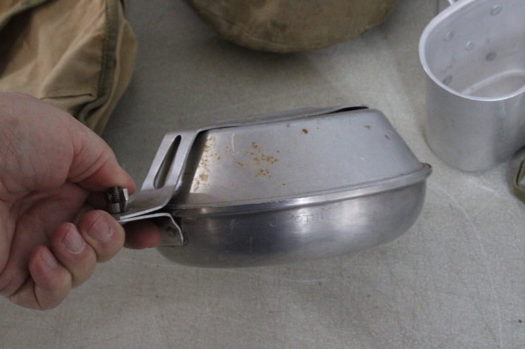 BSA Mess Kit, 2 Older Canteens, Rucksack, Cup - 9