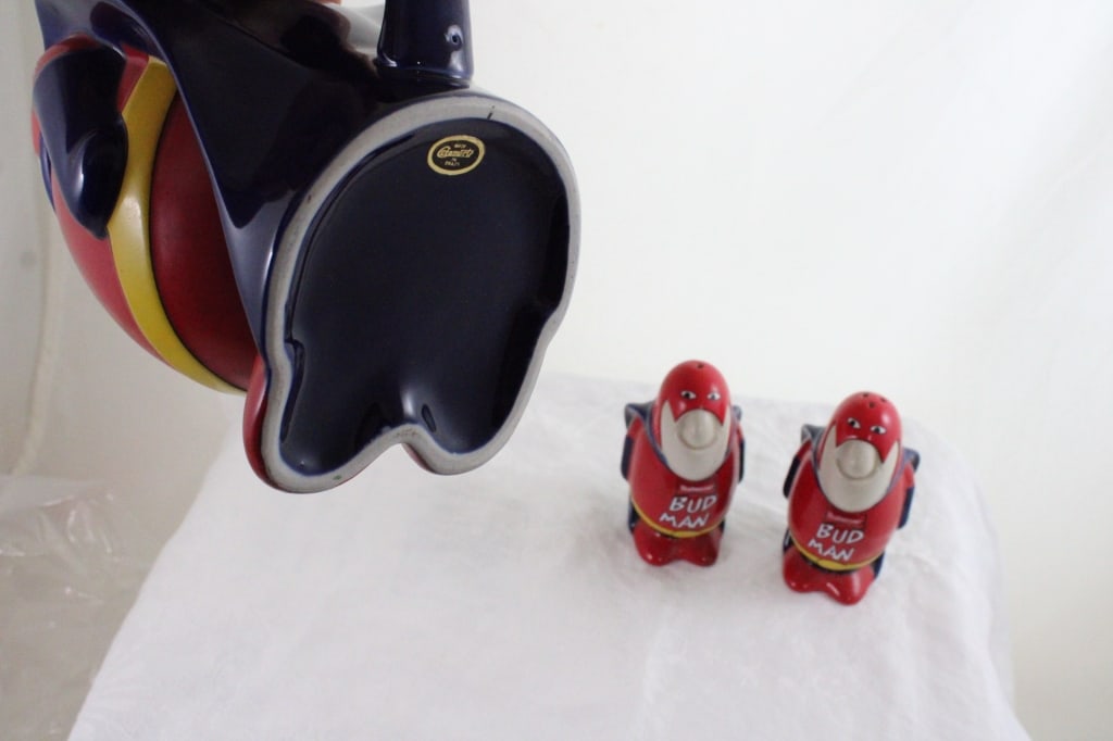 1989 Budweiser Beer Bud Man Stein & S&P Shakers - 6
