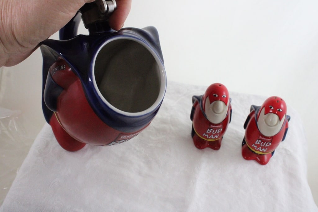 1989 Budweiser Beer Bud Man Stein & S&P Shakers - 8