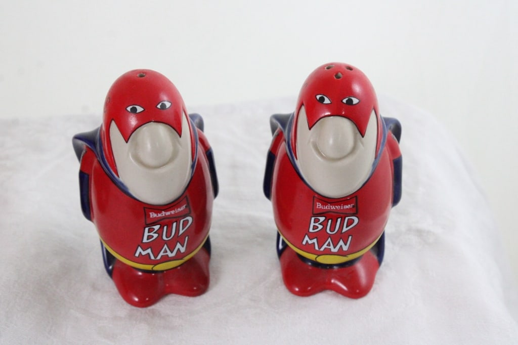 1989 Budweiser Beer Bud Man Stein & S&P Shakers - 9