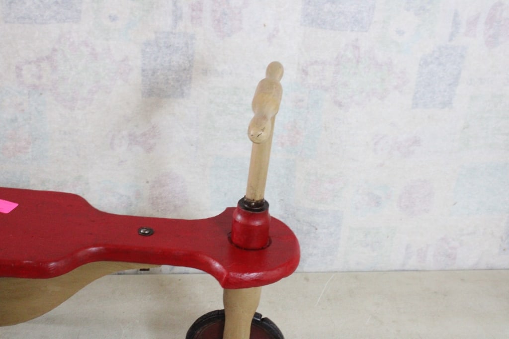 Vintage Child's Wood 3 Wheel Ride On Scooter - 5