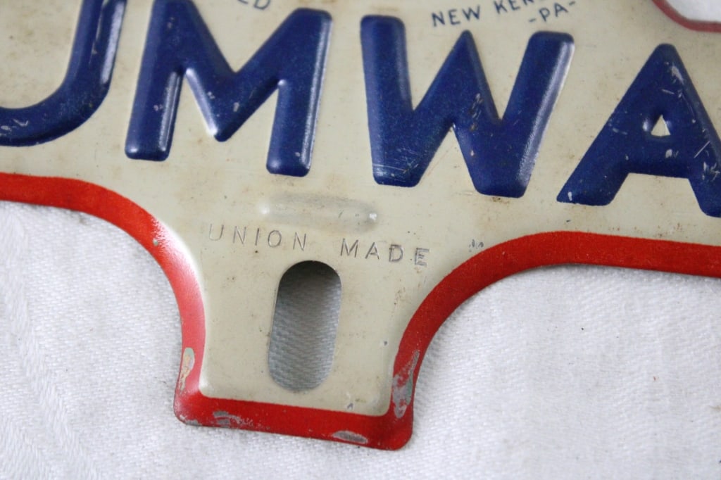 UMWA (United Mine Workers) License Plate Topper - 2