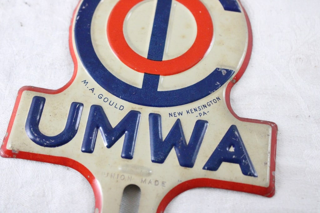 UMWA (United Mine Workers) License Plate Topper - 3