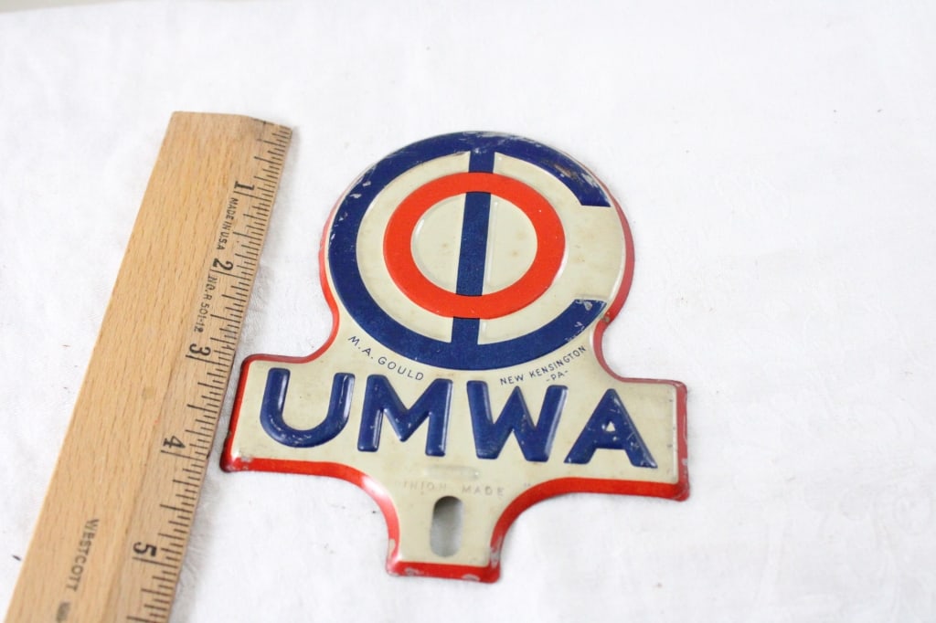 UMWA (United Mine Workers) License Plate Topper - 6