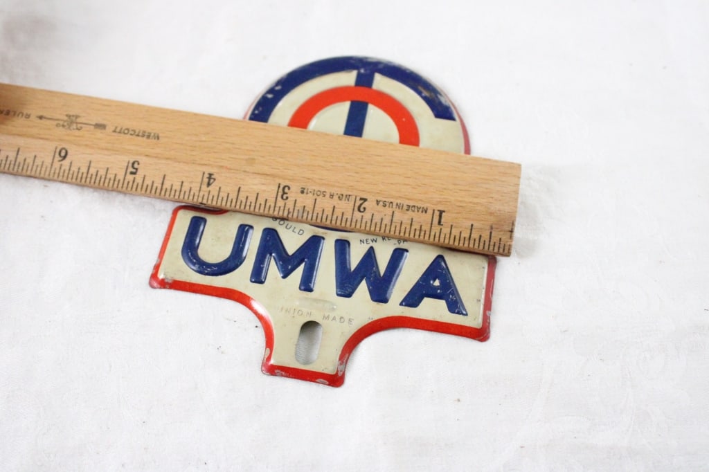 UMWA (United Mine Workers) License Plate Topper - 7