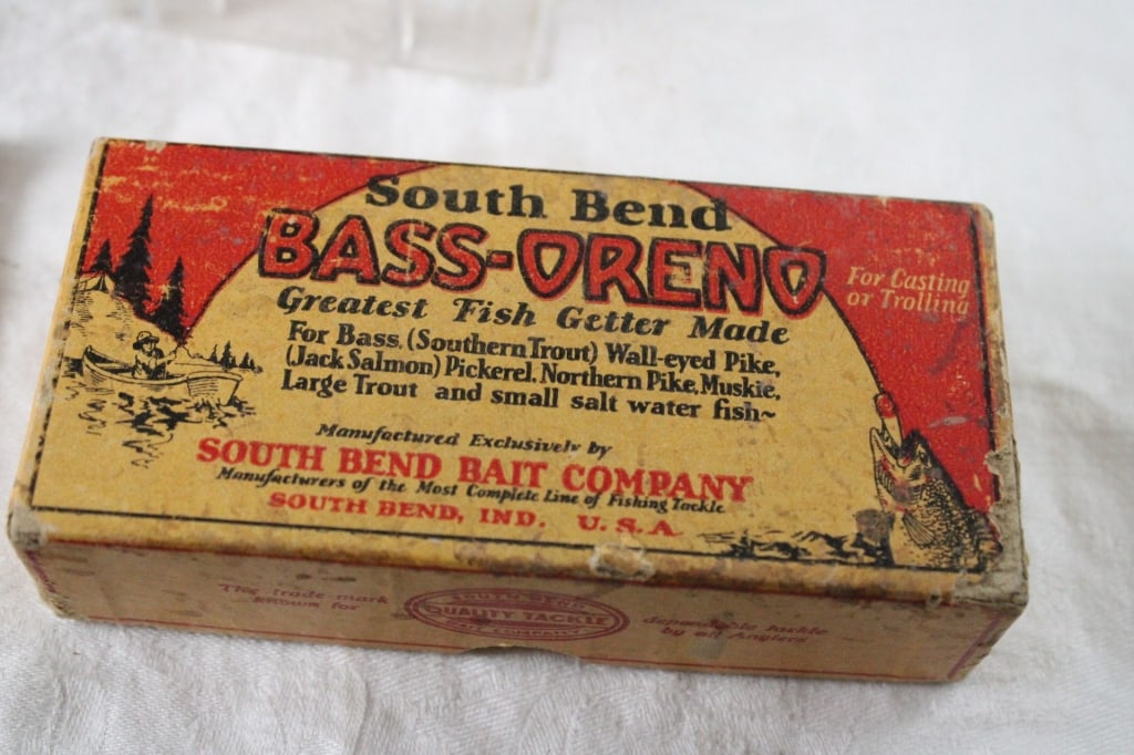 1916 South Bend Bass-Oreno Fishing Lure Glass Eyes - 2