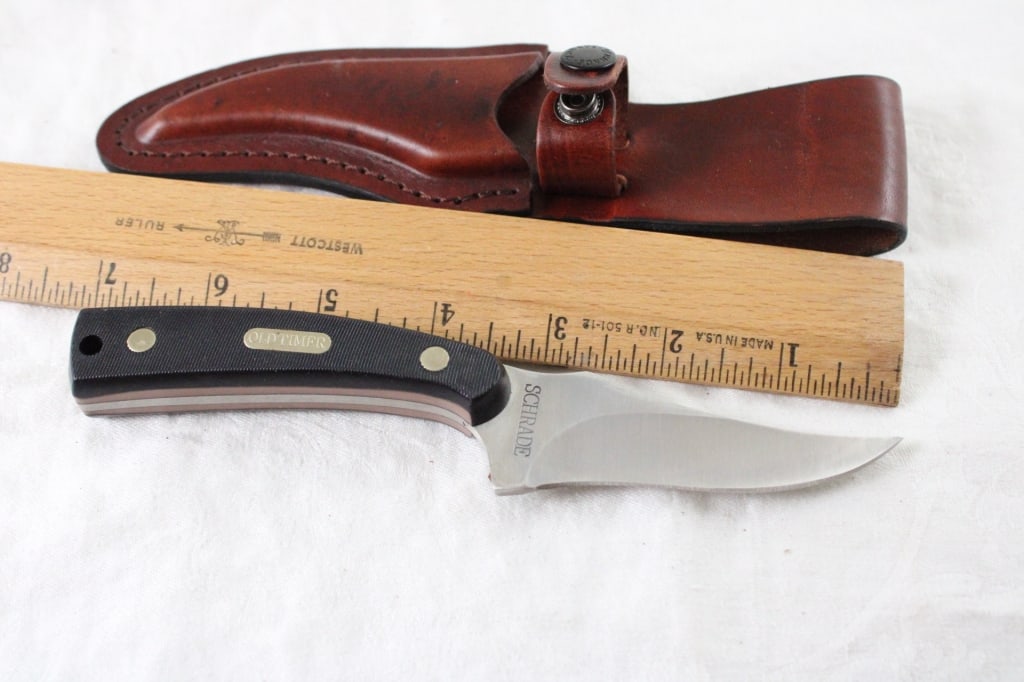 Schrade Old Timer Fixed Blade Knife in Sheath - 4