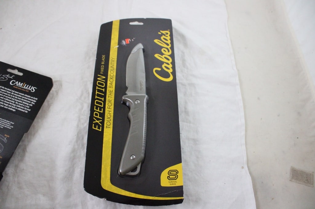 Camillus Folding Knife & Cabella's Fixed Blade NIP - 10