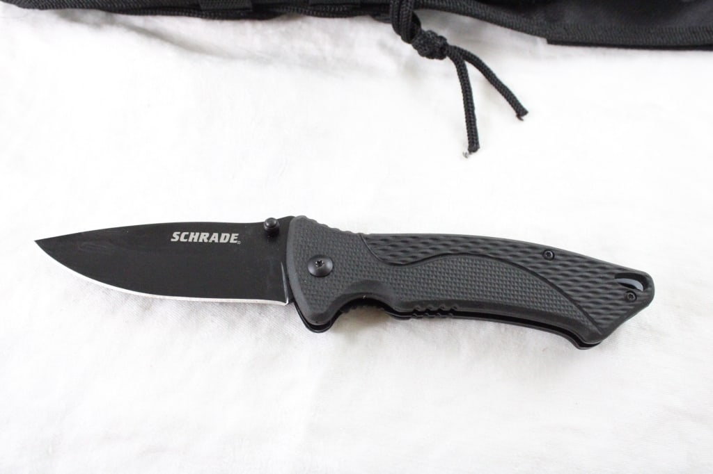 Schrade Fixed & Folding Lock Blade Knife Combo Set - 8