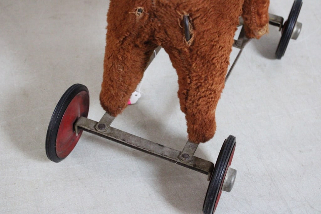 Antique Straw Stuffed Ride On Pony Toy - 11