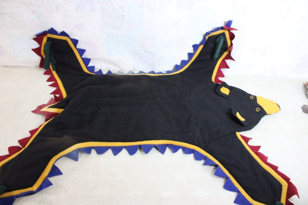 Antique Stuffed Alligator, Handmade Child Bear Rug - 13