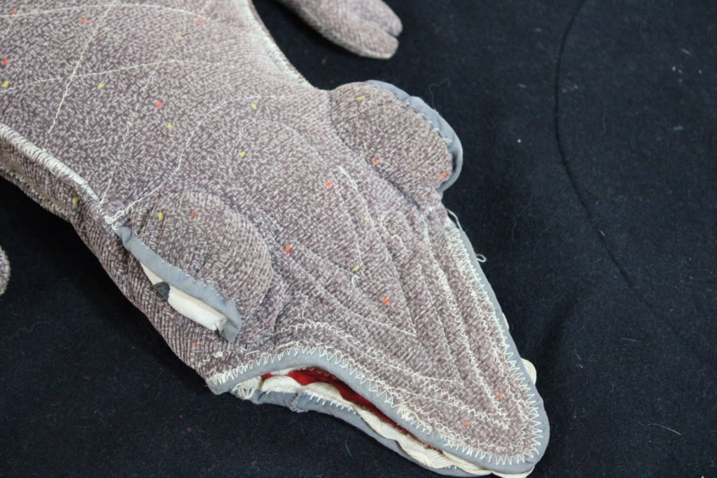 Antique Stuffed Alligator, Handmade Child Bear Rug - 2
