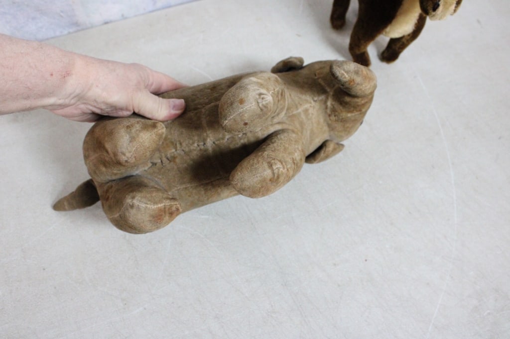 Antique Straw Stuffed Rabbit, Elephant, Horse - 15