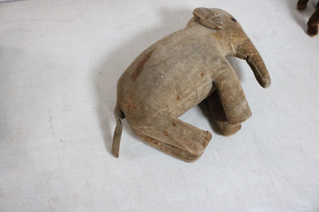 Antique Straw Stuffed Rabbit, Elephant, Horse - 18