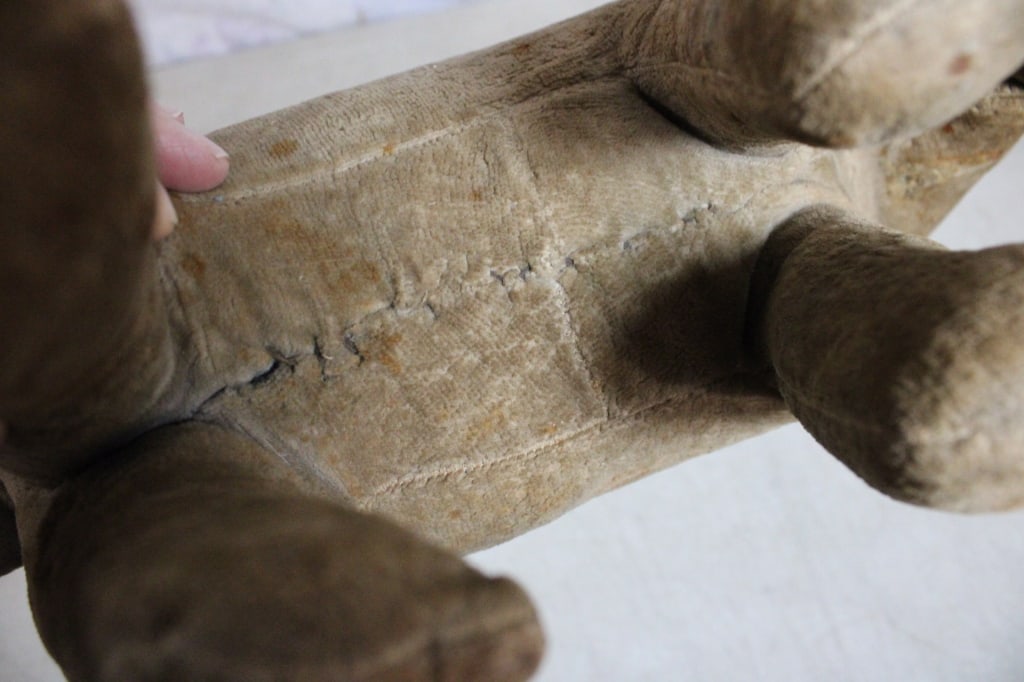 Antique Straw Stuffed Rabbit, Elephant, Horse - 19