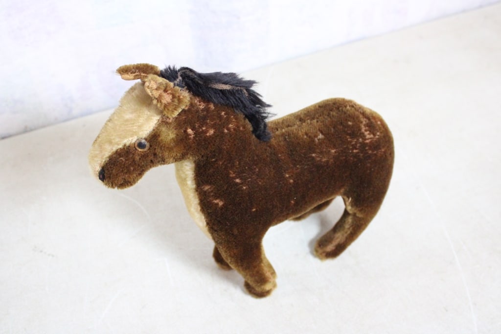 Antique Straw Stuffed Rabbit, Elephant, Horse - 20
