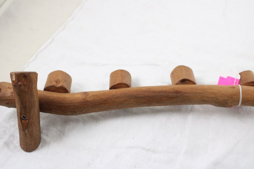 Rustic Wood Candle Holder - 12