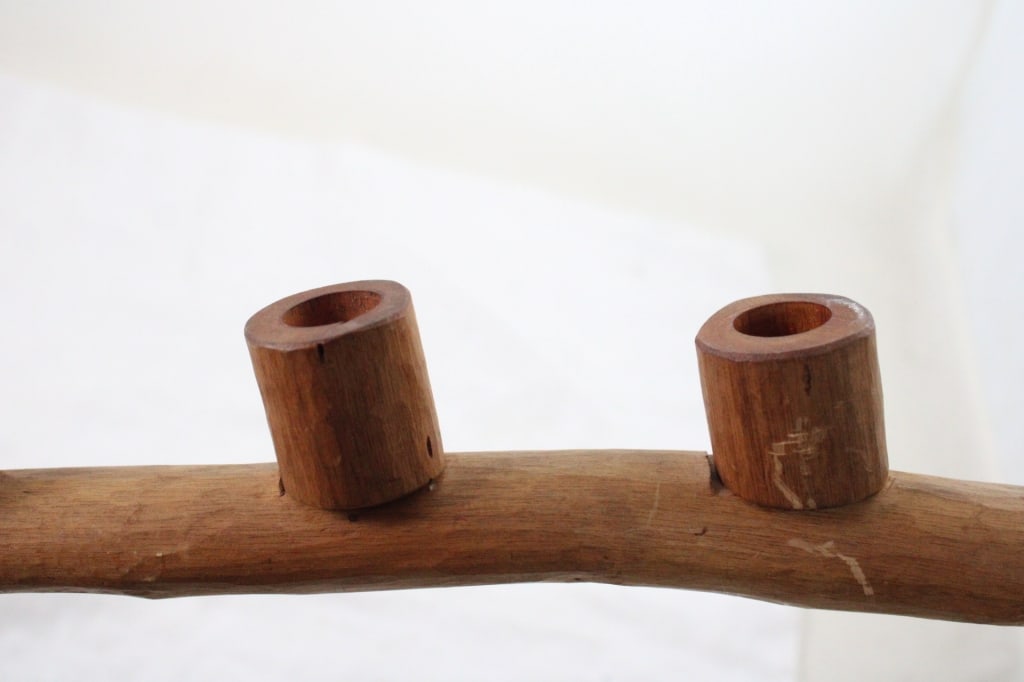 Rustic Wood Candle Holder - 13