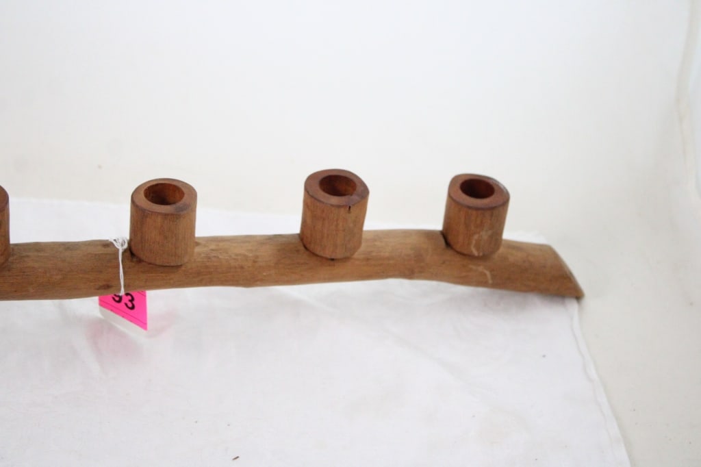 Rustic Wood Candle Holder - 4