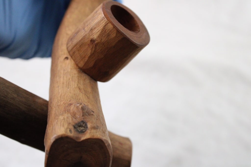 Rustic Wood Candle Holder - 8
