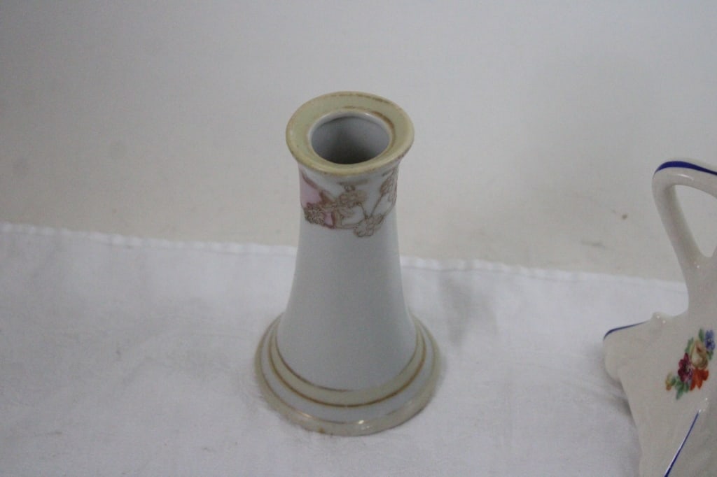 Antique Porcelain, Wicker & Other Candleholders - 20