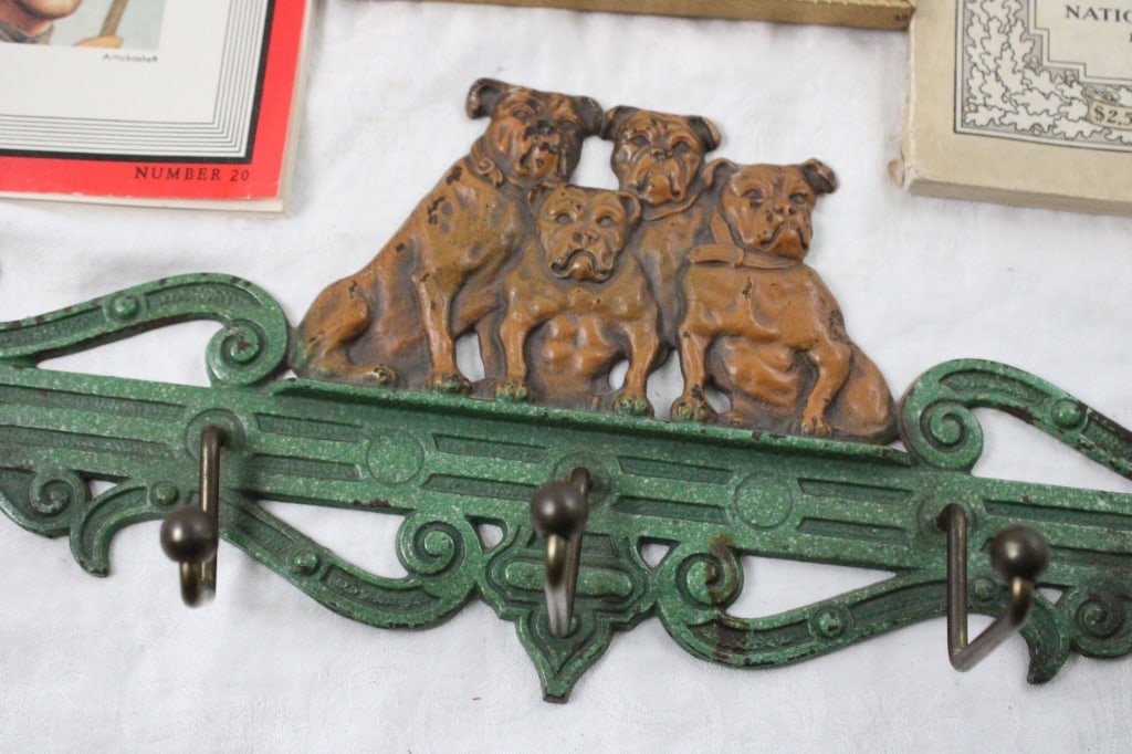Antique USA Judd American Bulldog Wall Hook - 4