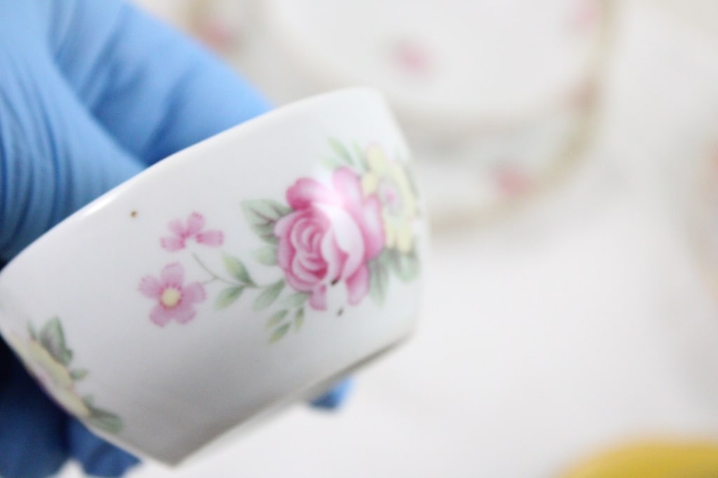 4 Teacups, 1 Demitasse Dragon Cup, Saucers, Sugar - 13