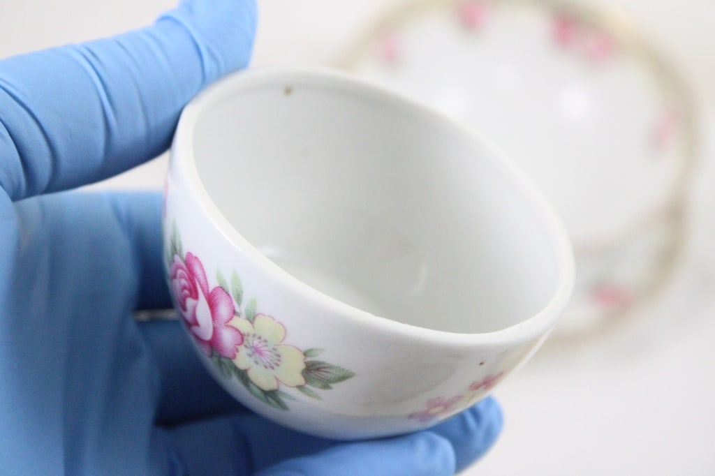 4 Teacups, 1 Demitasse Dragon Cup, Saucers, Sugar - 14