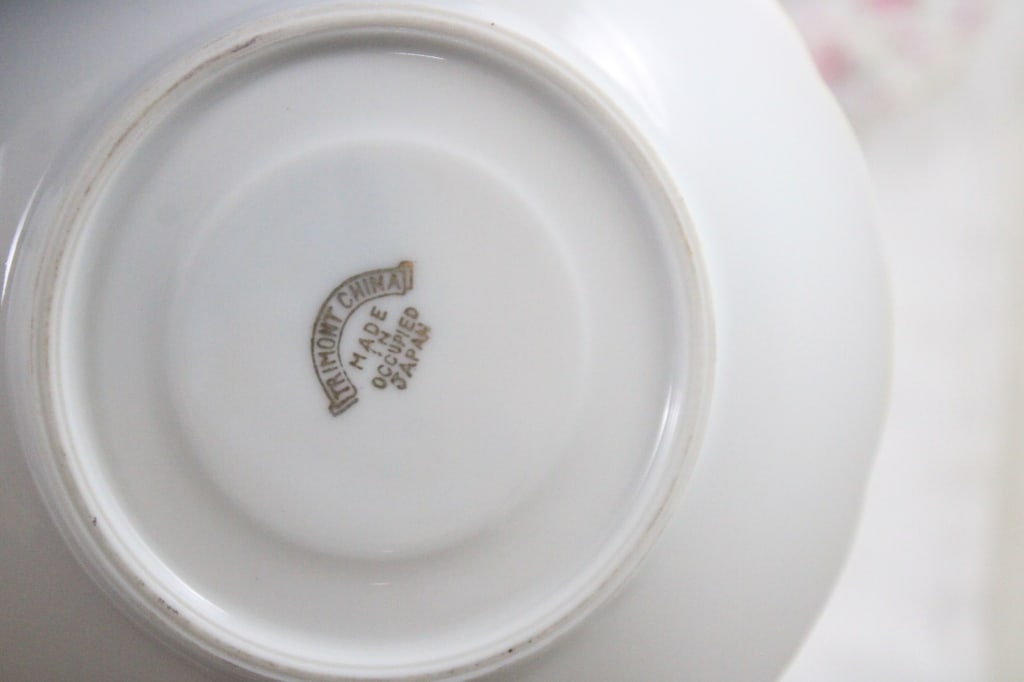 4 Teacups, 1 Demitasse Dragon Cup, Saucers, Sugar - 19