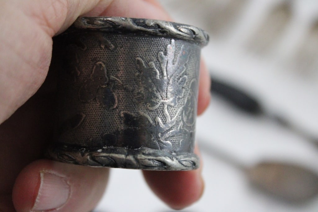 Sterling Silver Napkin Ring & Silverplate Flatware - 11