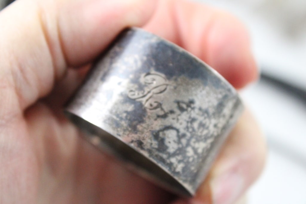 Sterling Silver Napkin Ring & Silverplate Flatware - 3