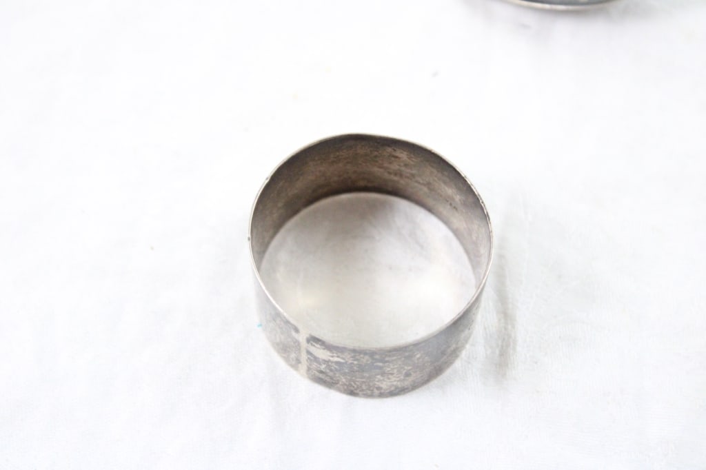 Sterling Silver Napkin Ring & Silverplate Flatware - 4